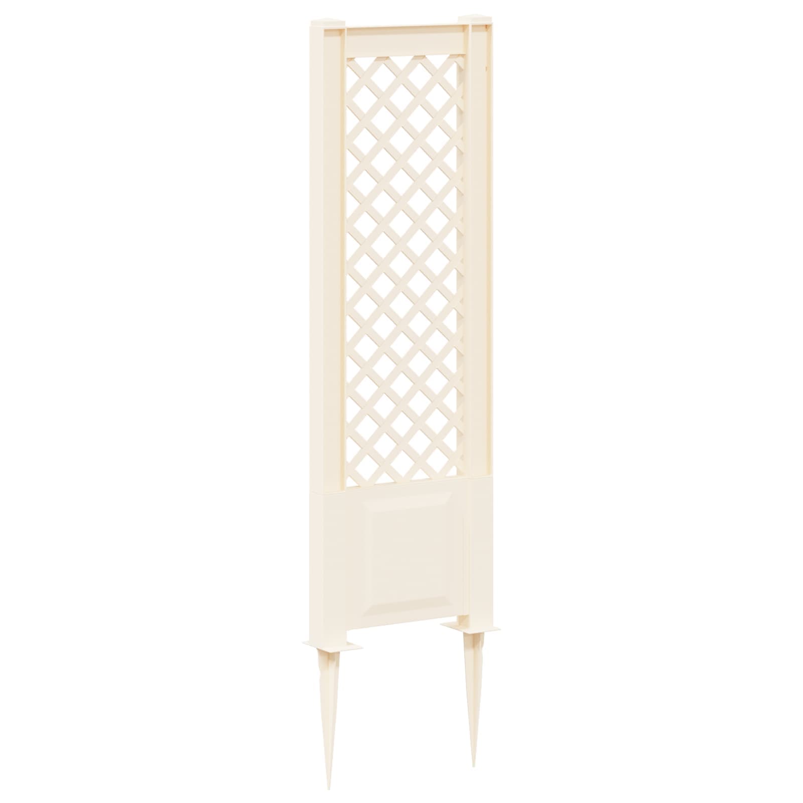 vidaXL Trellis z gwoździem Biały 43 x 6 x 165 cm PP