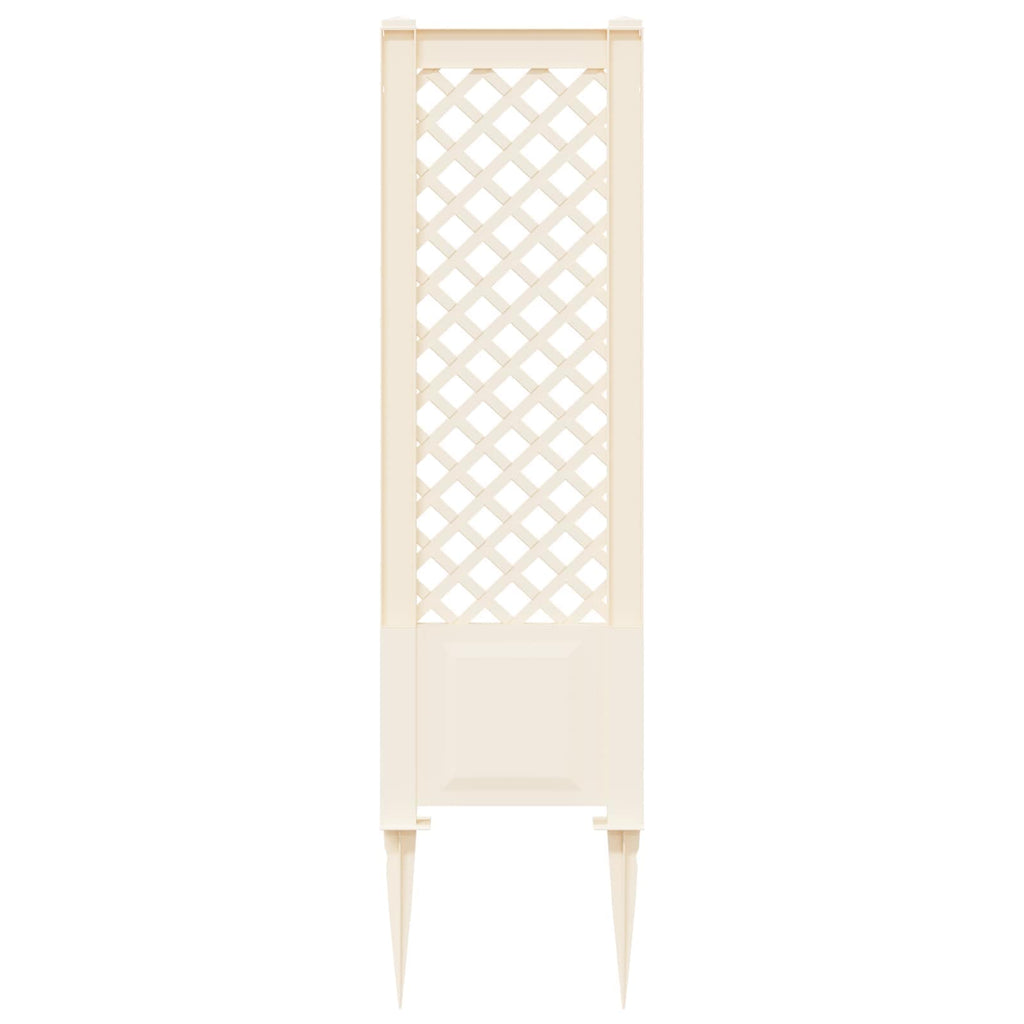 vidaXL Trellis z gwoździem Biały 43 x 6 x 165 cm PP