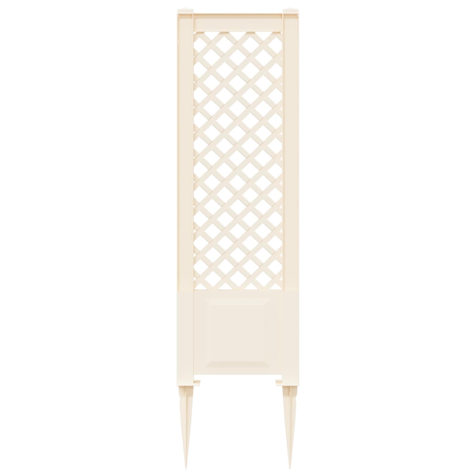 vidaXL Trellis z gwoździem Biały 43 x 6 x 165 cm PP