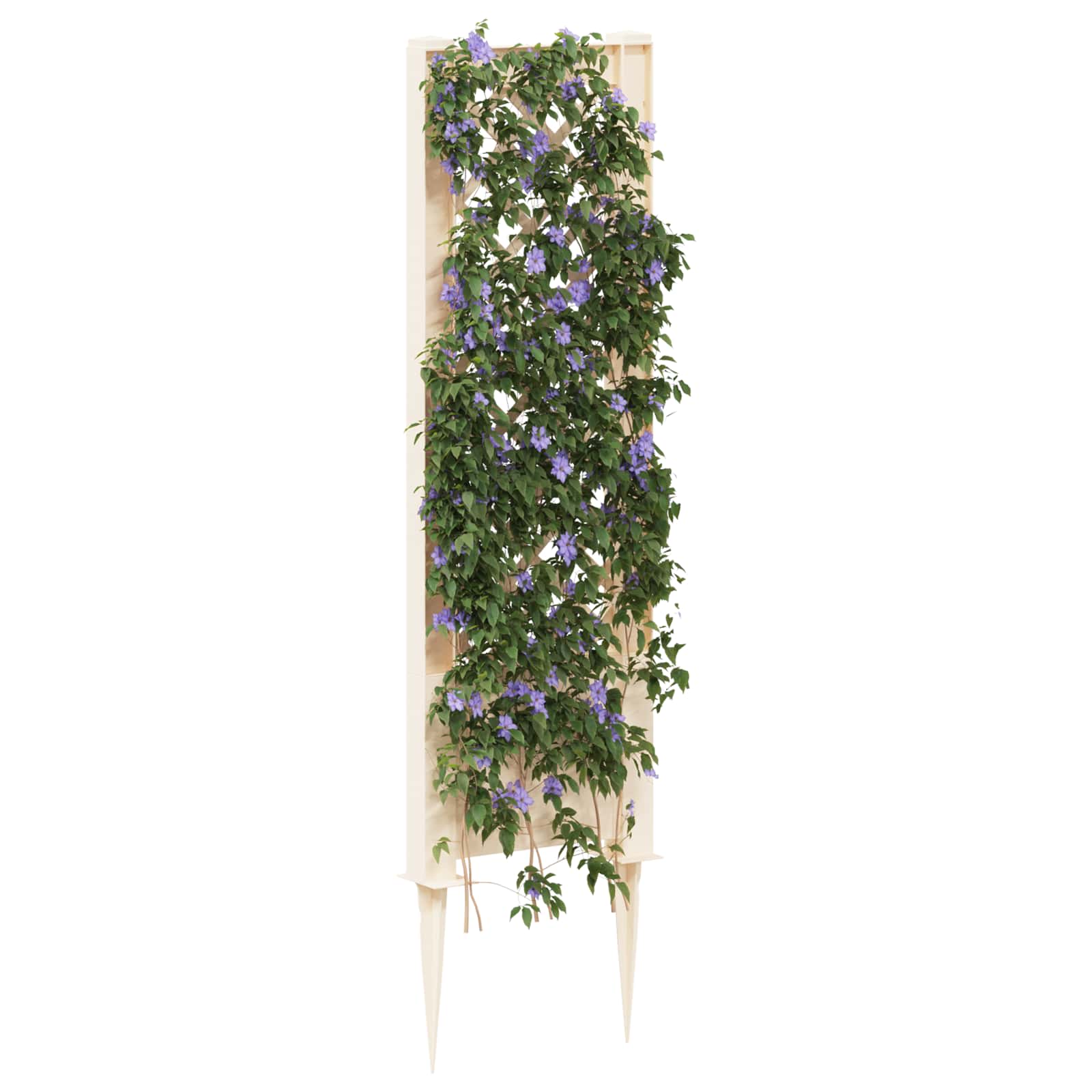 vidaXL Trellis z gwoździem Biały 43 x 6 x 165 cm PP