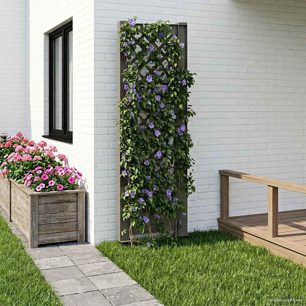 vidaXL Trellis z gwoździem Szary 43 x 6 x 165 cm PP