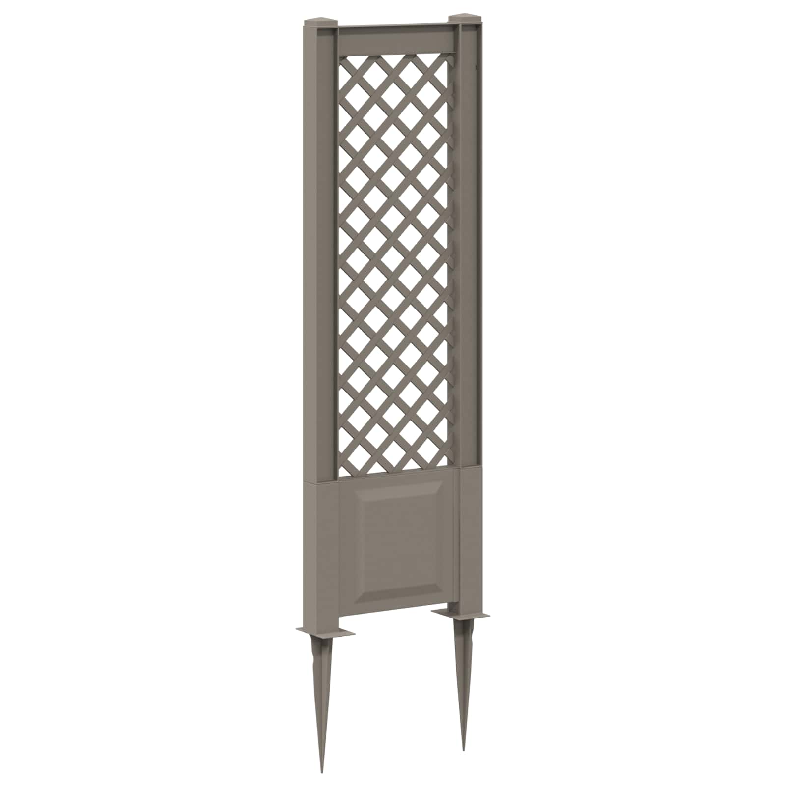 vidaXL Trellis z gwoździem Szary 43 x 6 x 165 cm PP