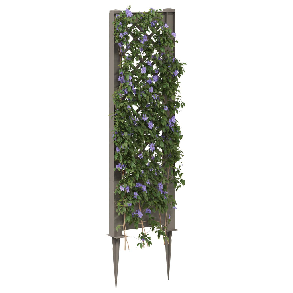 vidaXL Trellis z gwoździem Szary 43 x 6 x 165 cm PP
