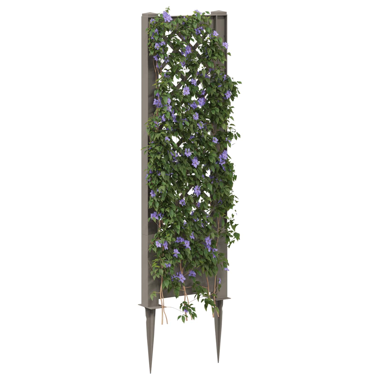 vidaXL Trellis z gwoździem Szary 43 x 6 x 165 cm PP