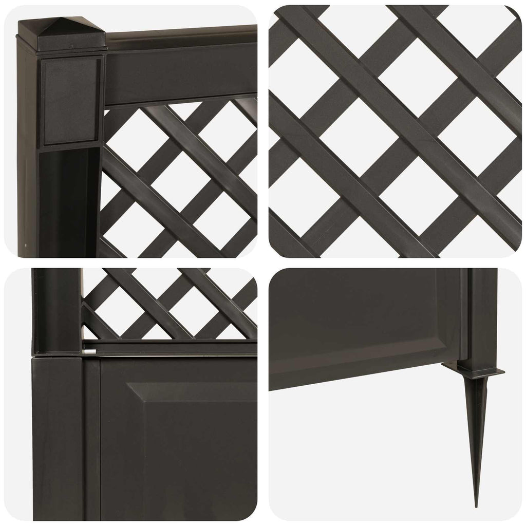 vidaXL Trellis z gwoździem antracytowy 43 x 6 x 165 cm PP