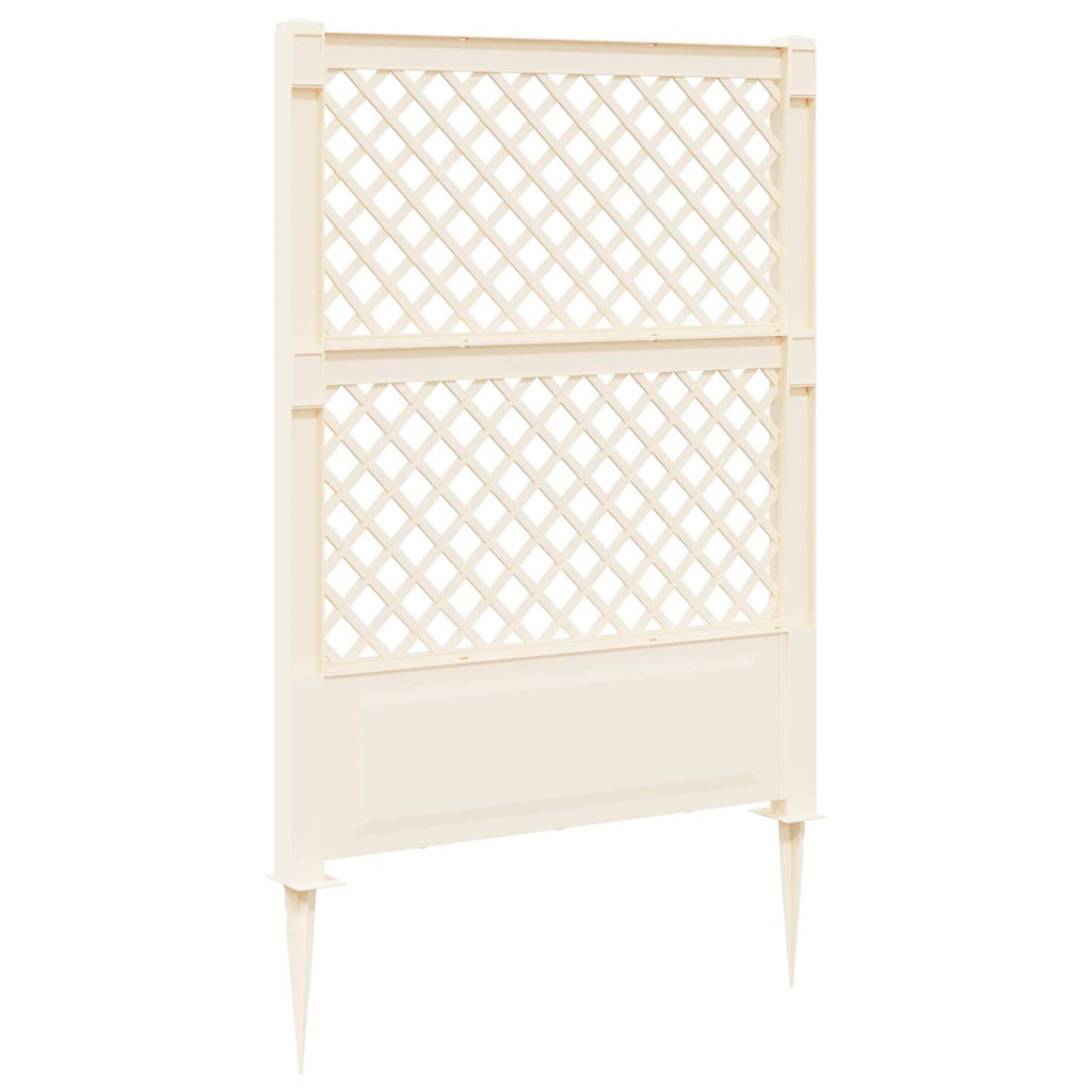 vidaXL Trellis z gwoździem Biały 99 x 6 x 165 cm PP