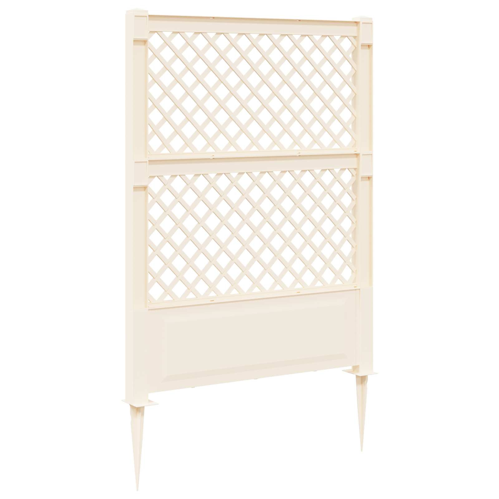 vidaXL Trellis z gwoździem Biały 99 x 6 x 165 cm PP