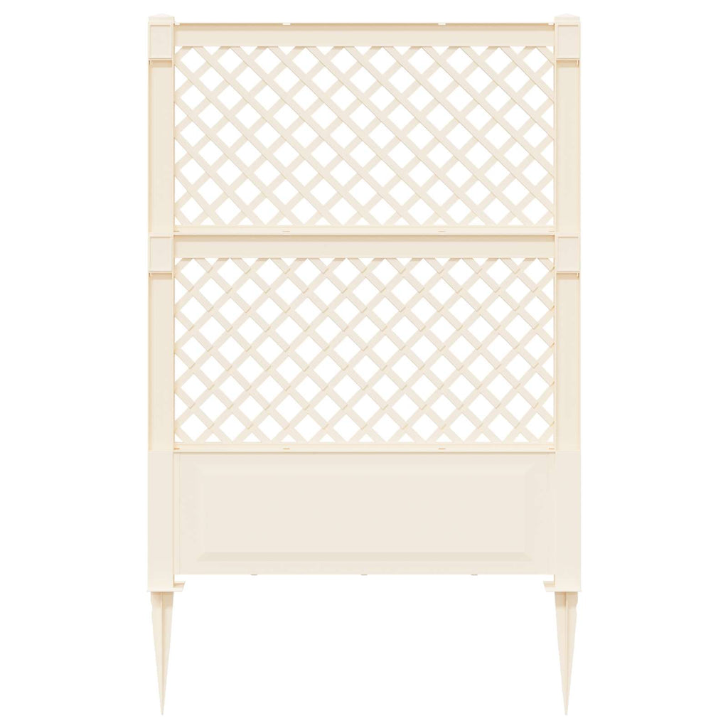 vidaXL Trellis z gwoździem Biały 99 x 6 x 165 cm PP