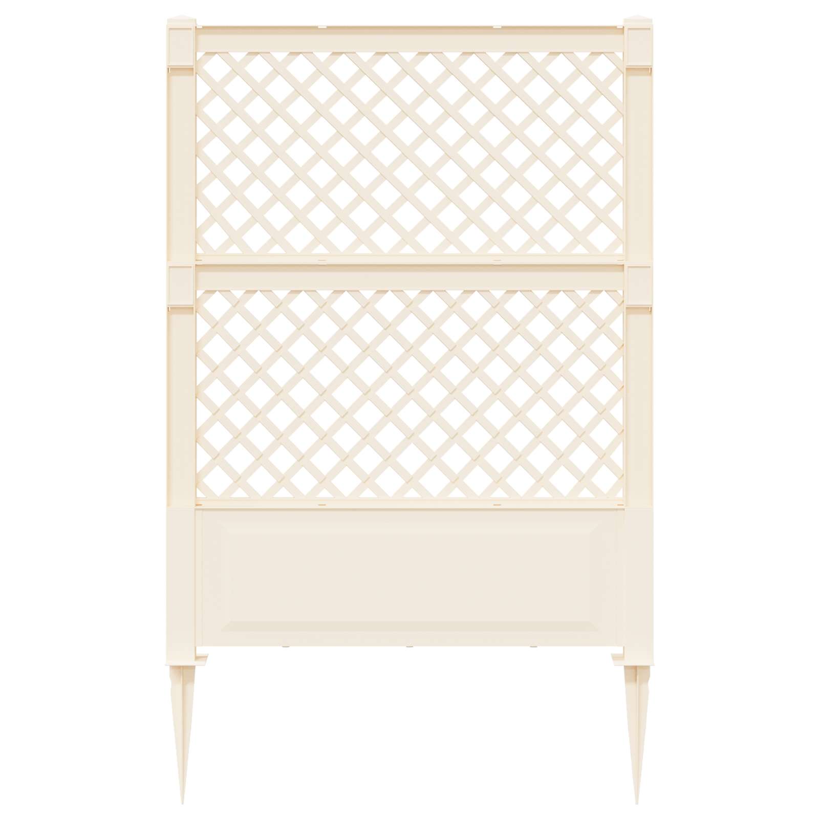 vidaXL Trellis z gwoździem Biały 99 x 6 x 165 cm PP