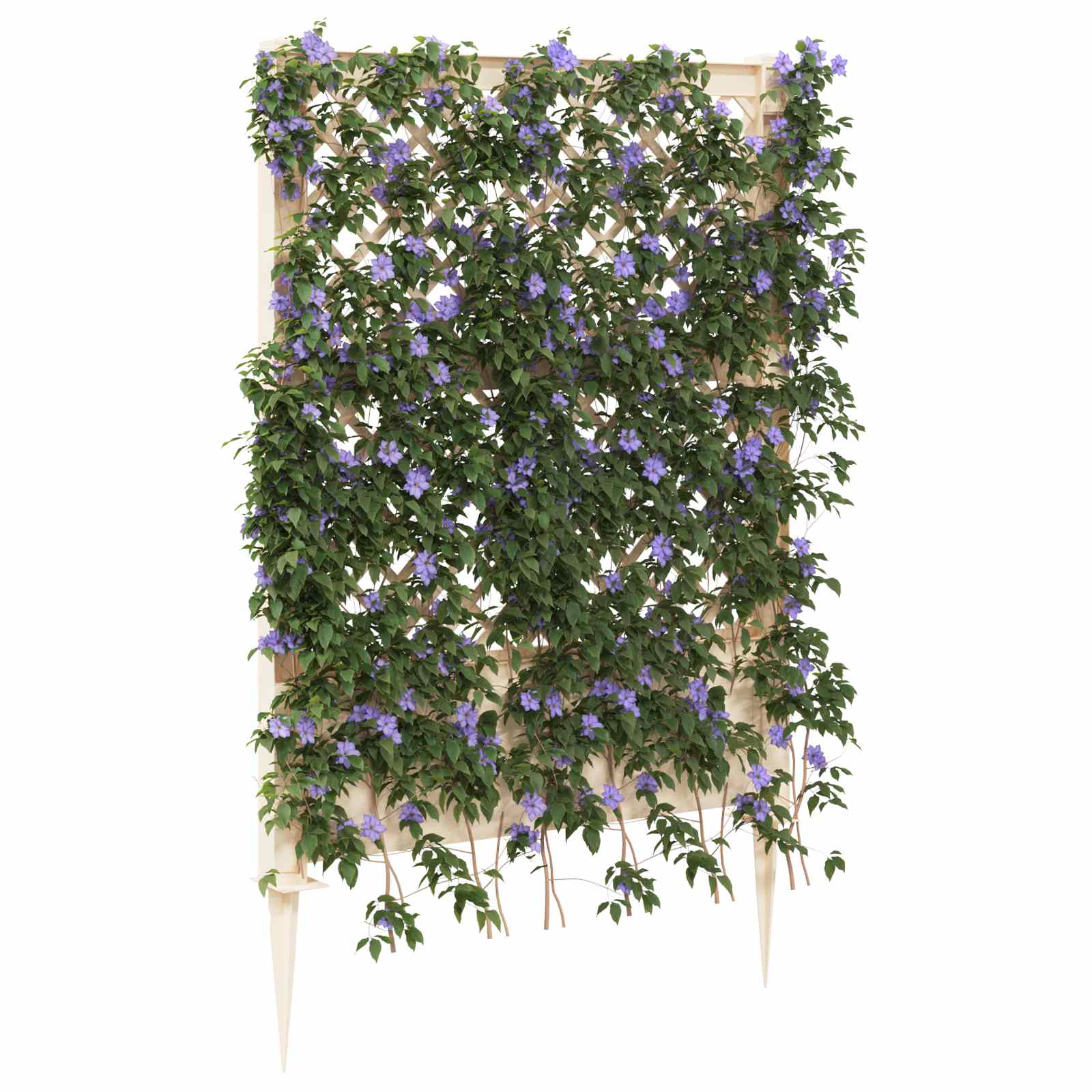 vidaXL Trellis z gwoździem Biały 99 x 6 x 165 cm PP
