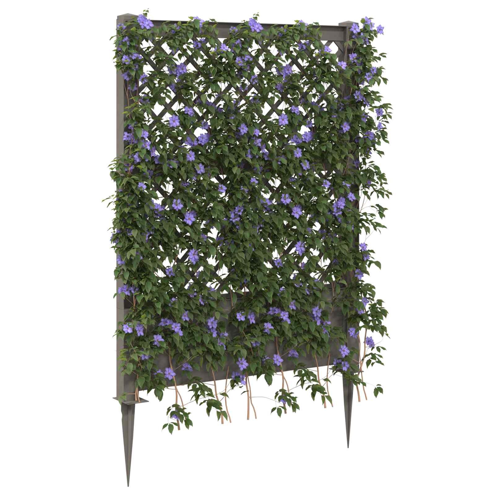 vidaXL Trellis z gwoździem Szary 99 x 6 x 165 cm PP