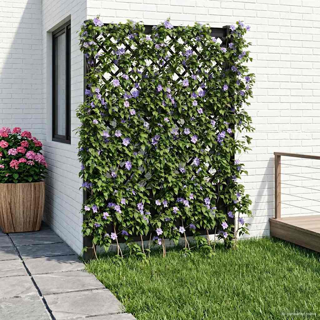 vidaXL Trellis z gwoździem antracytowy 99 x 6 x 165 cm PP