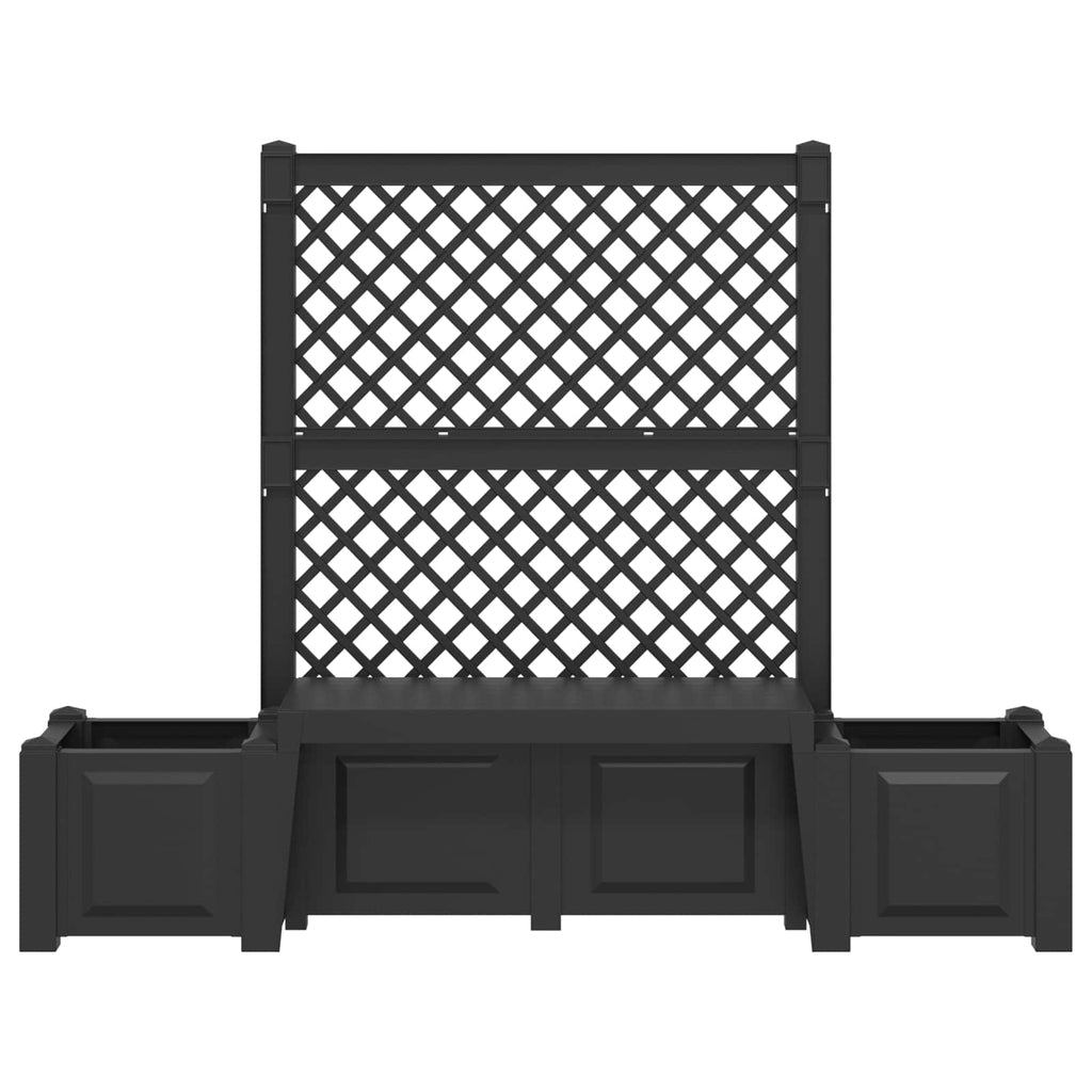 vidaXL Ławka ogrodowa Kopenhaga antracytowy 173 x 49 x 135,5 cm PP