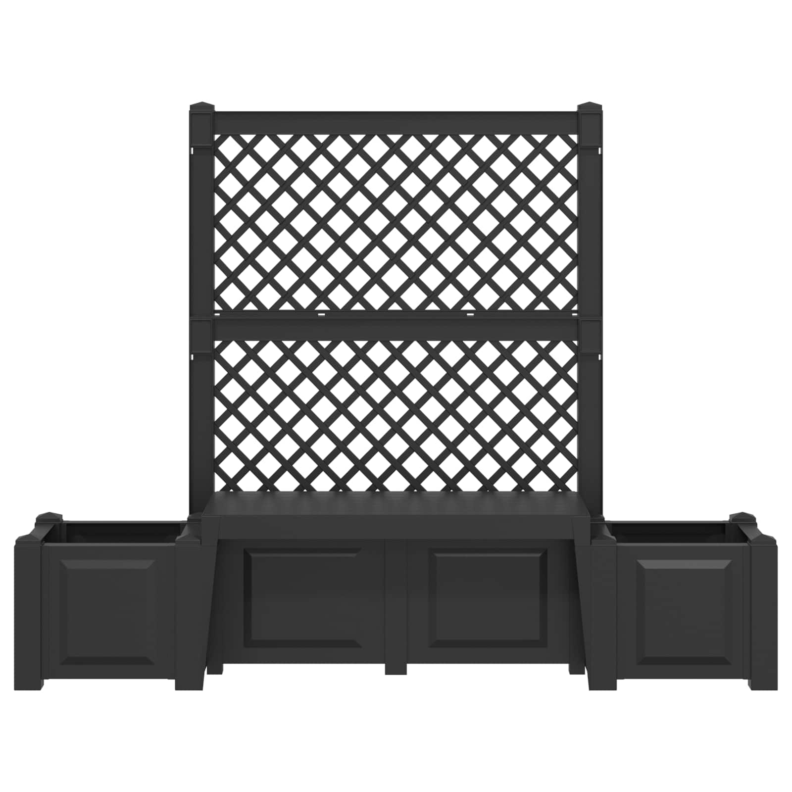 vidaXL Ławka ogrodowa Kopenhaga antracytowy 173 x 49 x 135,5 cm PP