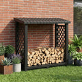 vidaXL Stojak na drewno kominkowe 114 x 46 x 101 cm PP antracytowy