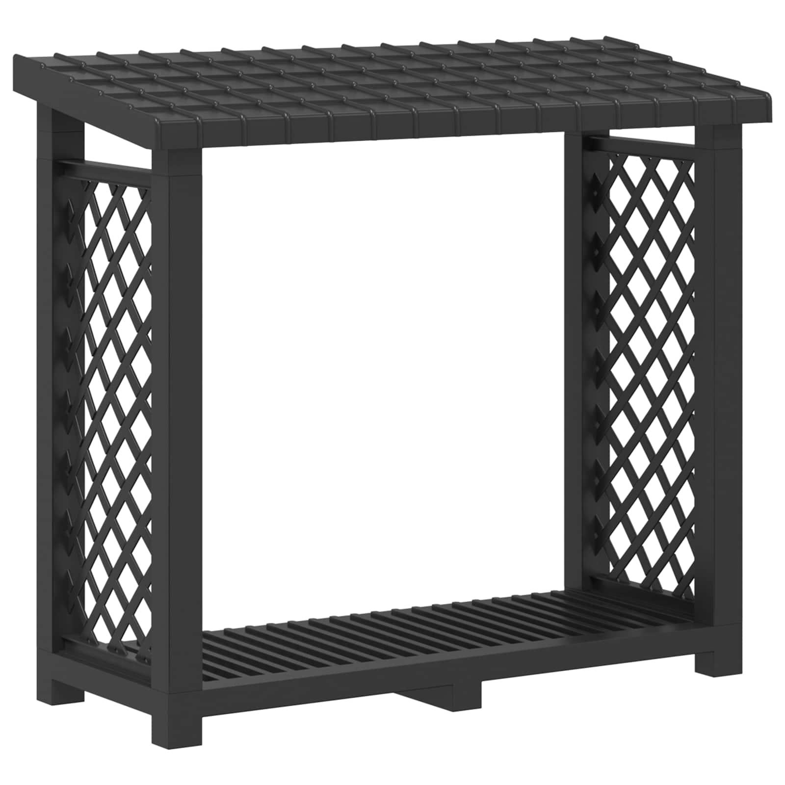vidaXL Stojak na drewno kominkowe 114 x 46 x 101 cm PP antracytowy