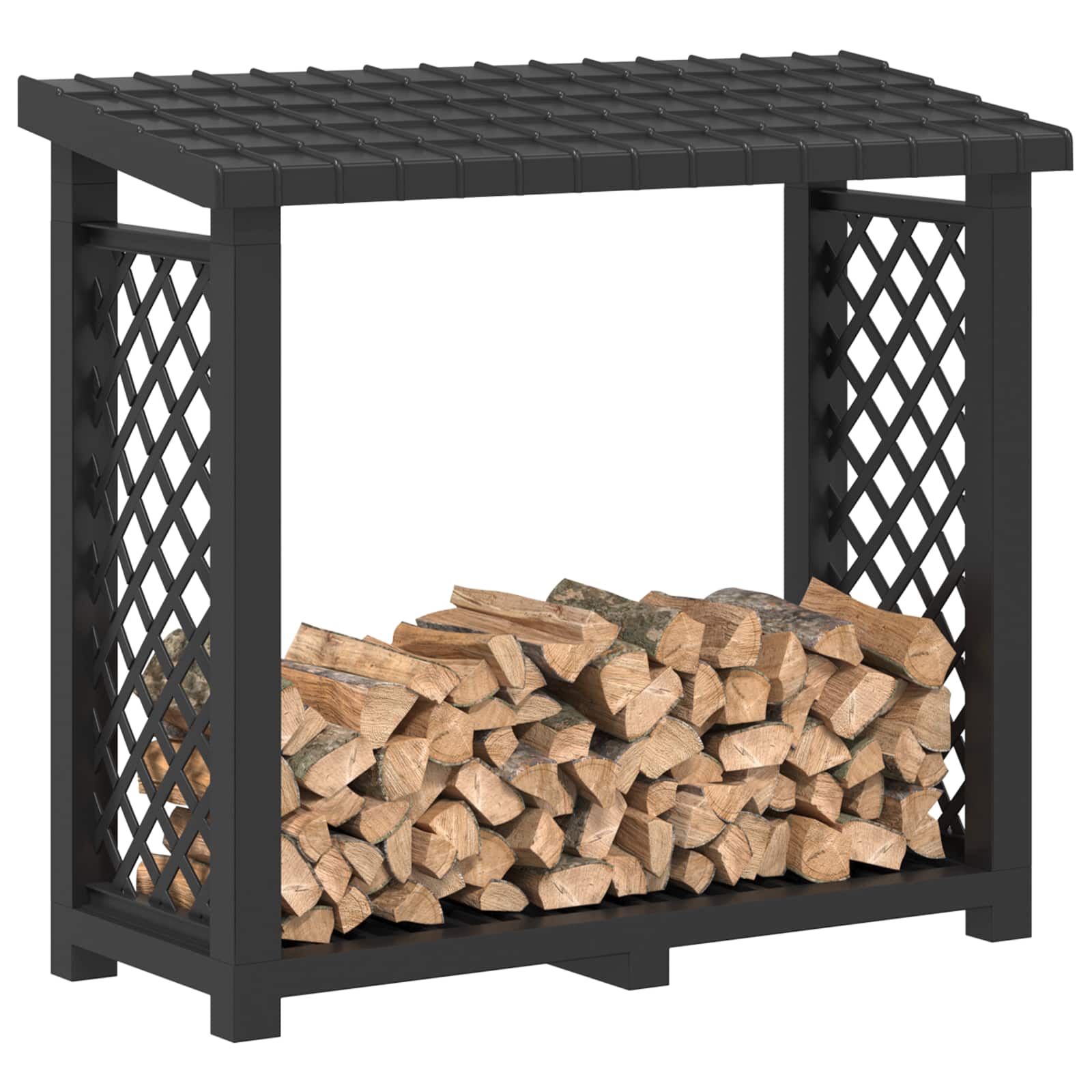 vidaXL Stojak na drewno kominkowe 114 x 46 x 101 cm PP antracytowy