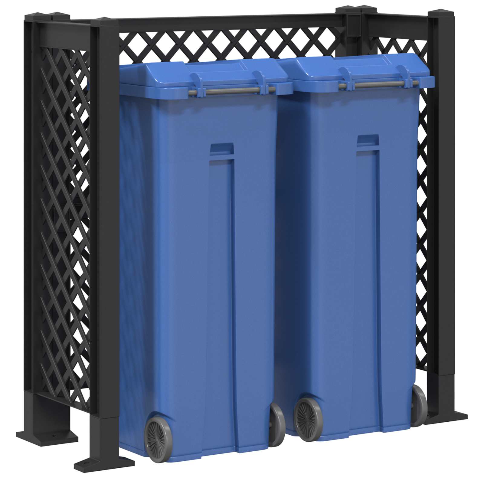 vidaXL Trellis Na Kosz antracytowy 123 x 47 x 114 cm PP