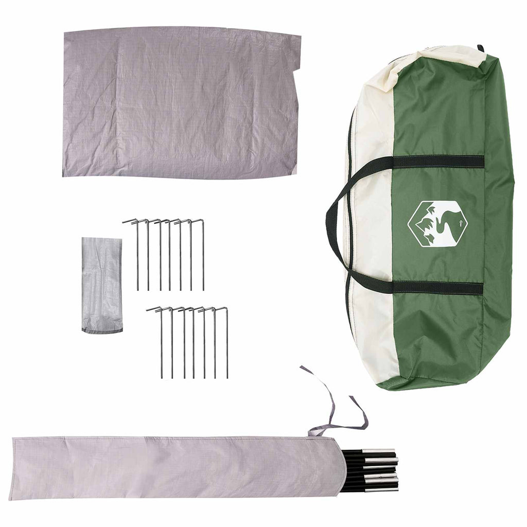 vidaXL 3-osobowy zielony Polyester 185T z powłoką PU
