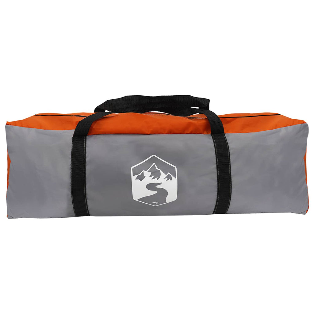 vidaXL 3-osobowy Szary i pomarańczowy Polyester 185T z powłoką PU