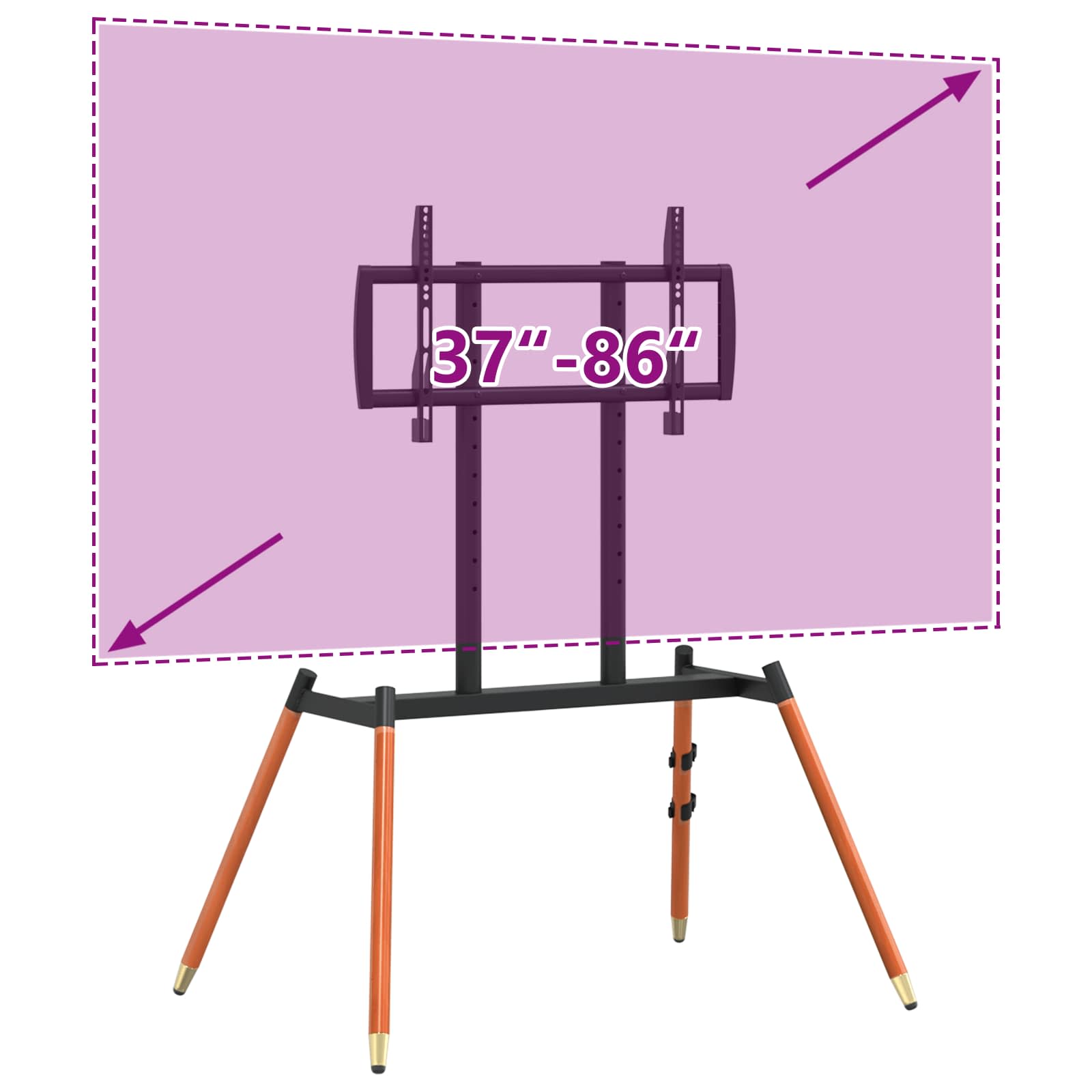 vidaXL Stojak easel na TV dla 37-86 Inch Screen 60 kg Stal i plastik