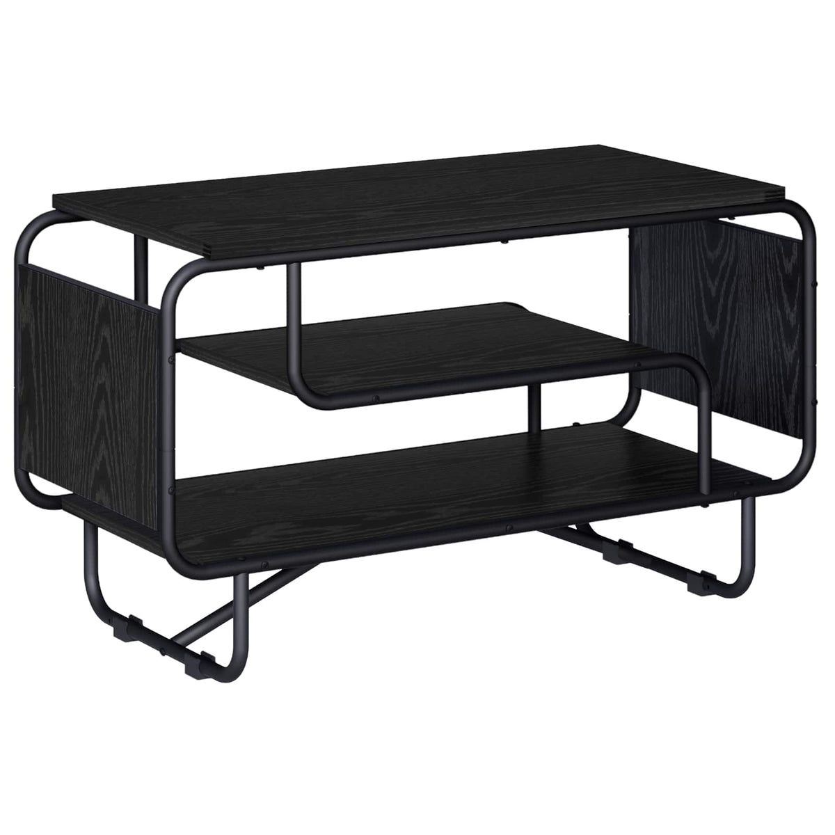 vidaXL Stół pod telewizor 80 x 36 x 45 cm Czarny dąb