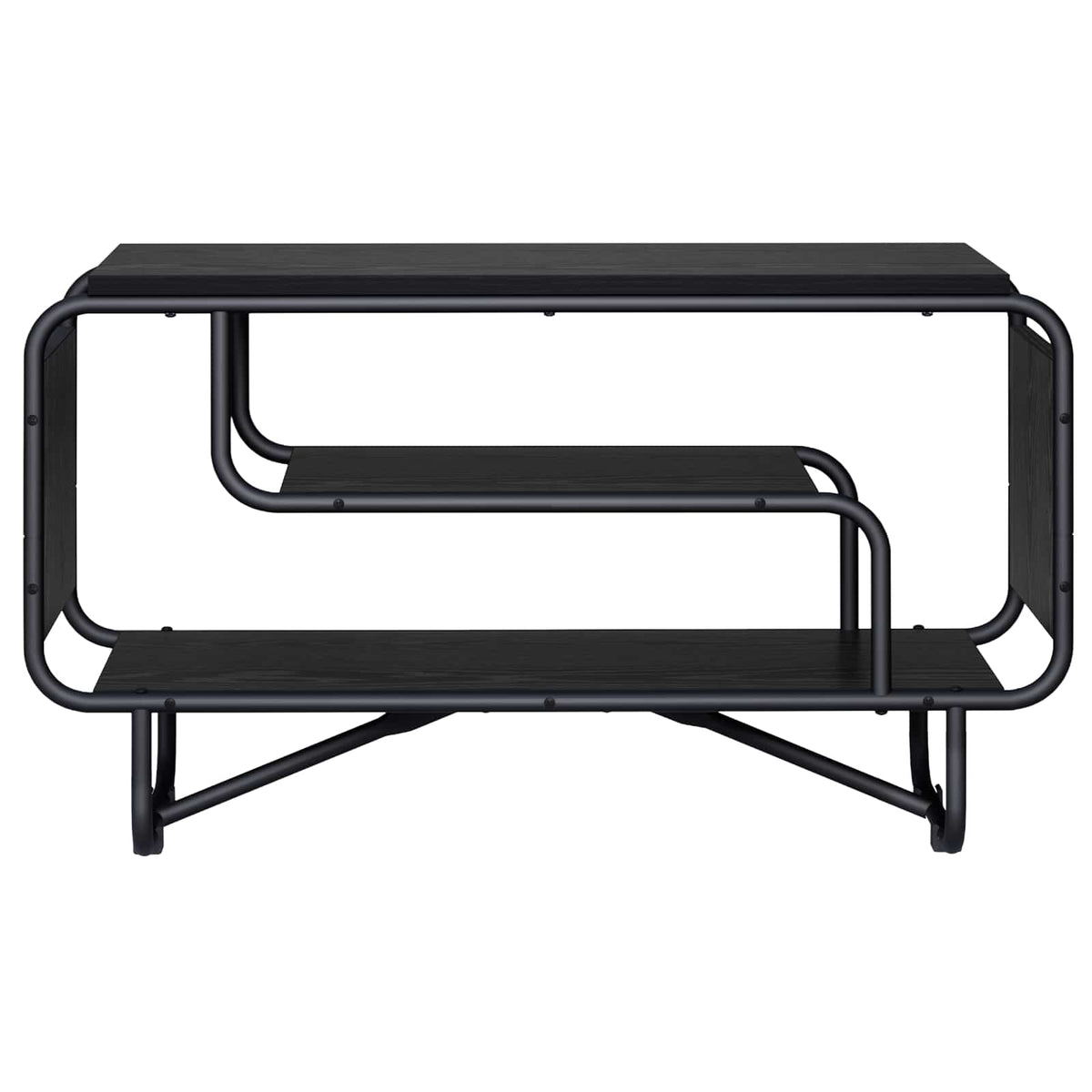 vidaXL Stół pod telewizor 80 x 36 x 45 cm Czarny dąb