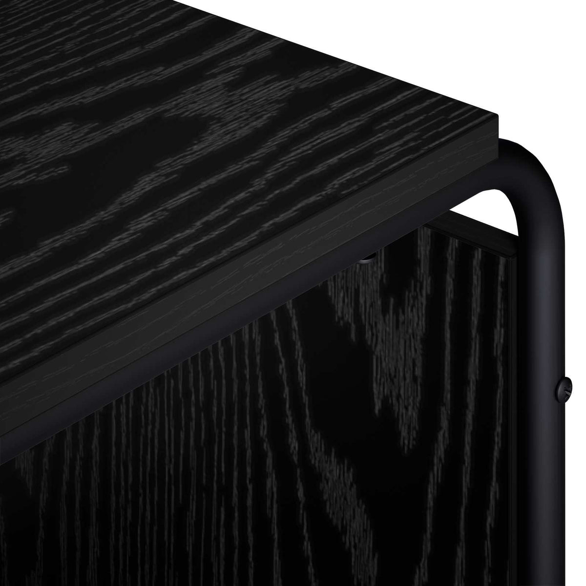 vidaXL Stół pod telewizor 98 x 36 x 45 cm Czarny dąb