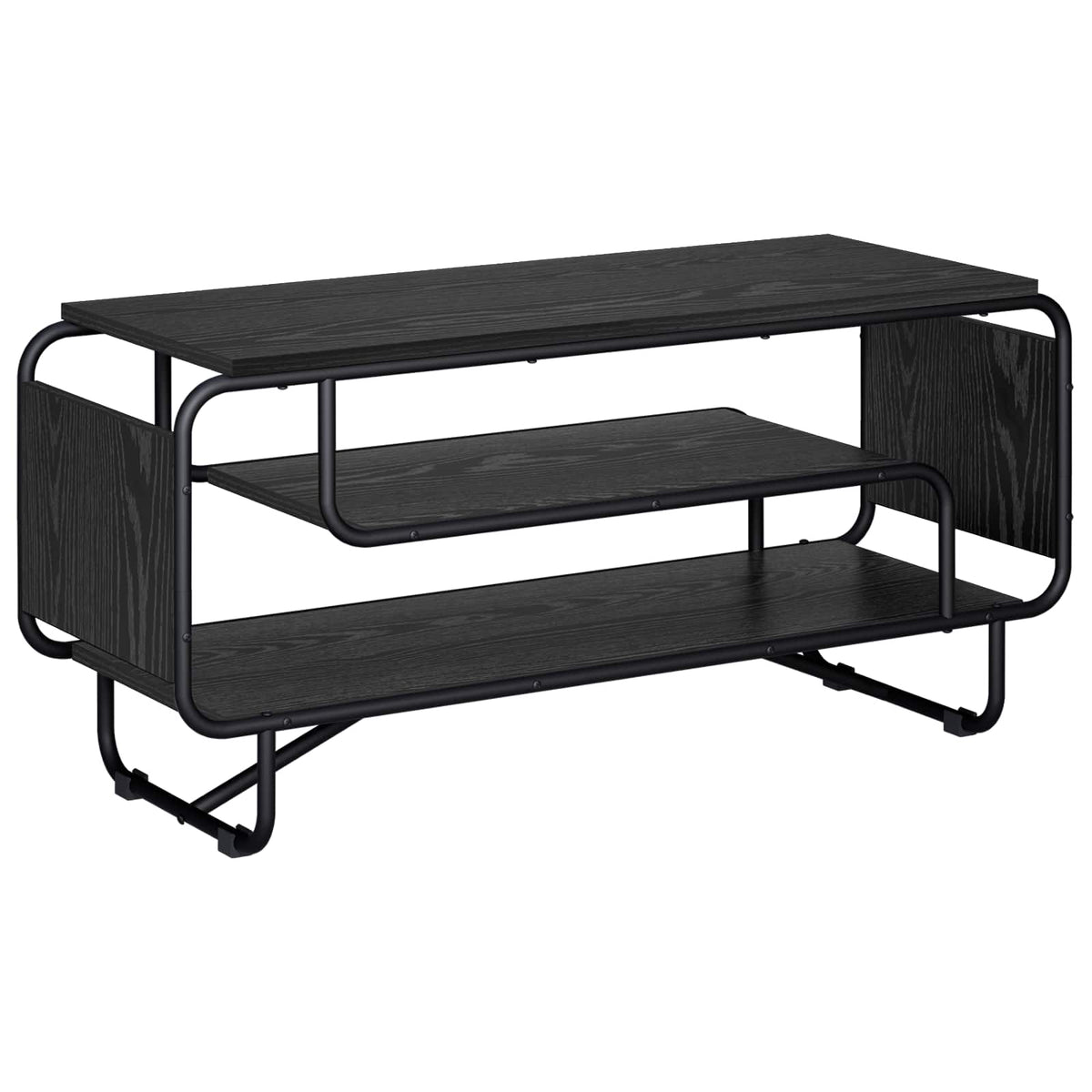 vidaXL Stół pod telewizor 98 x 36 x 45 cm Czarny dąb