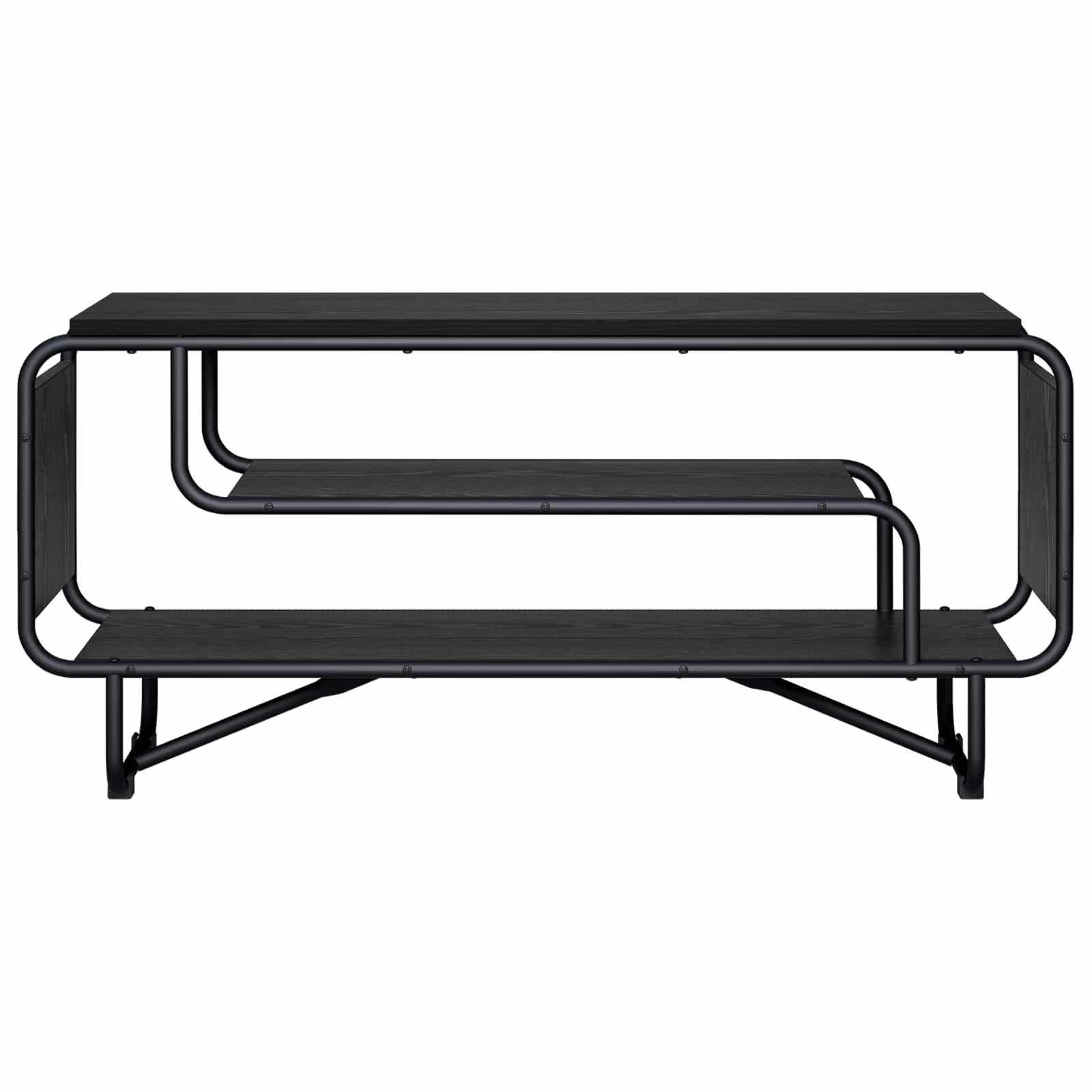 vidaXL Stół pod telewizor 98 x 36 x 45 cm Czarny dąb