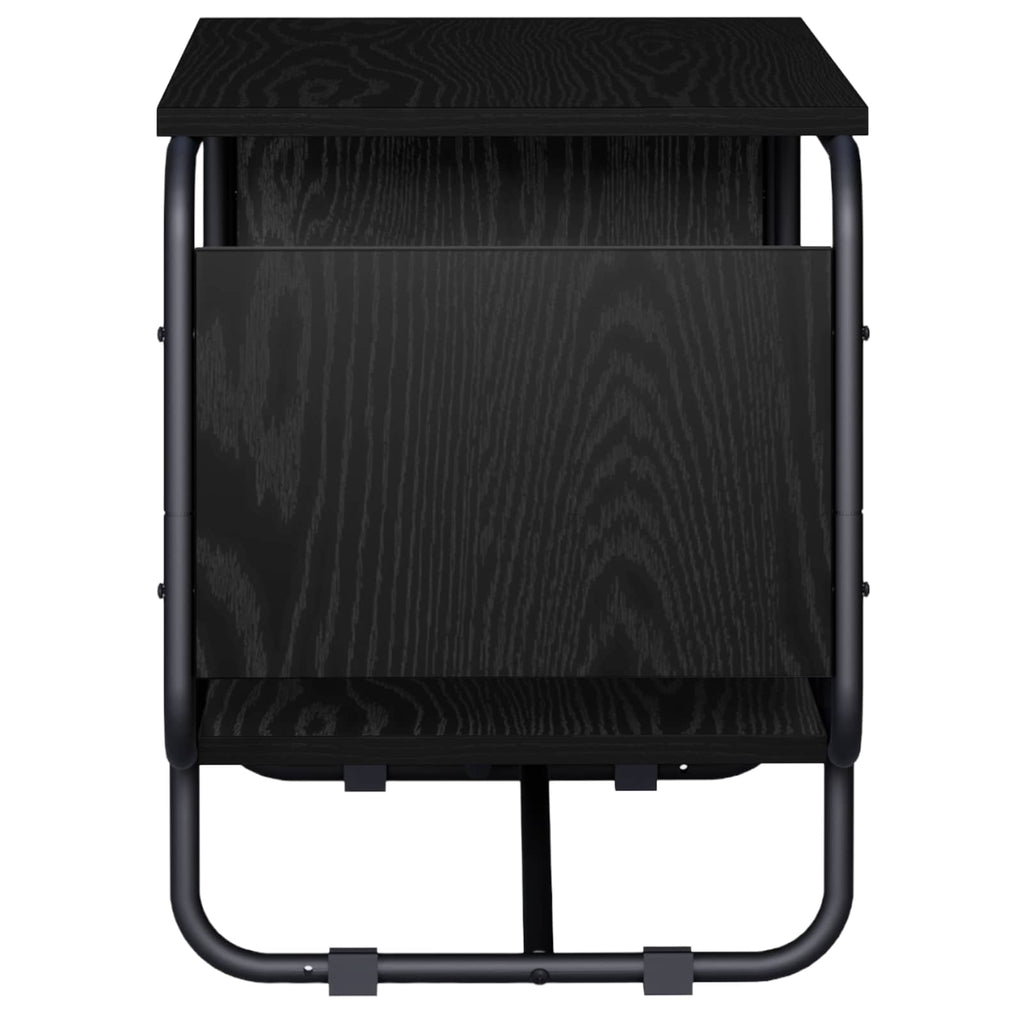 vidaXL Stół pod telewizor 98 x 36 x 45 cm Czarny dąb