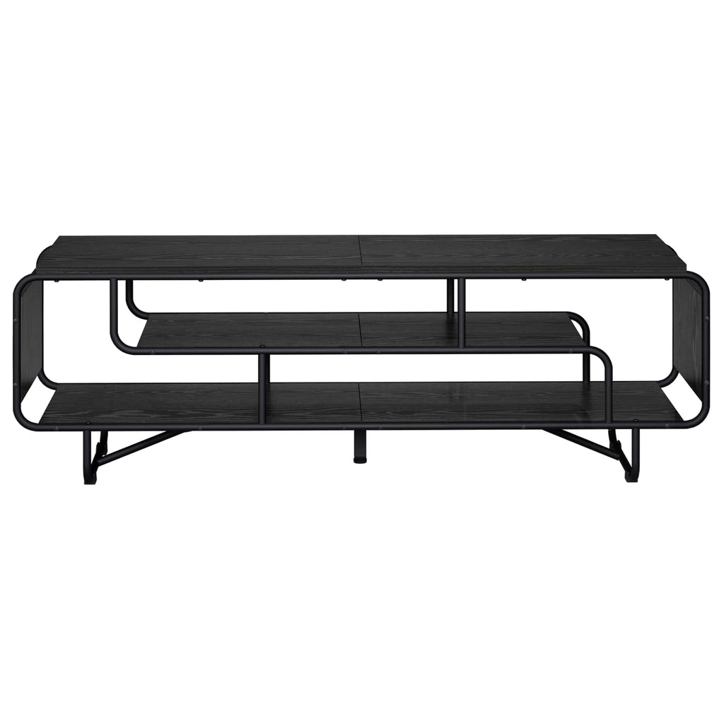 vidaXL Stół pod telewizor 140 x 36 x 45 cm Czarny dąb