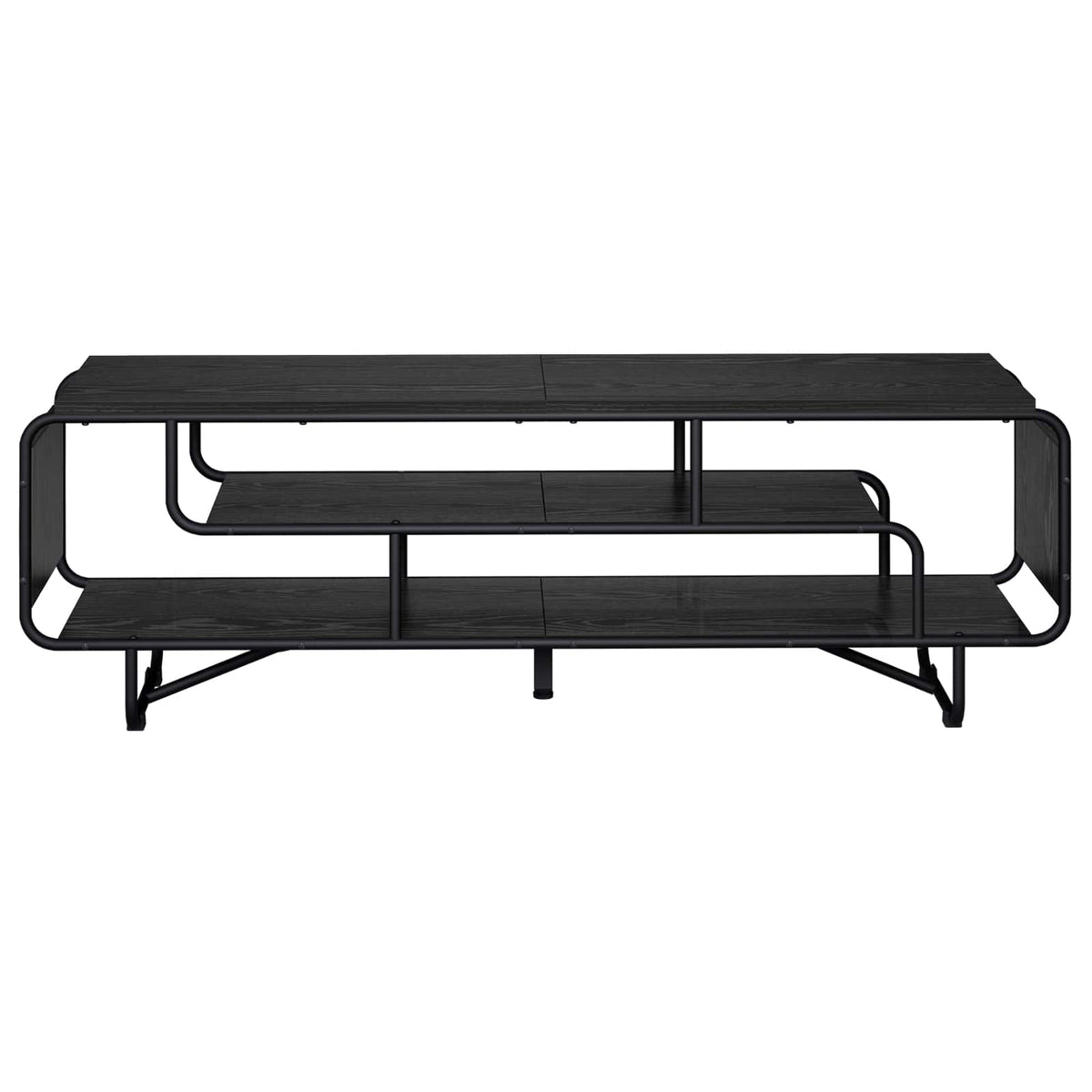 vidaXL Stół pod telewizor 140 x 36 x 45 cm Czarny dąb
