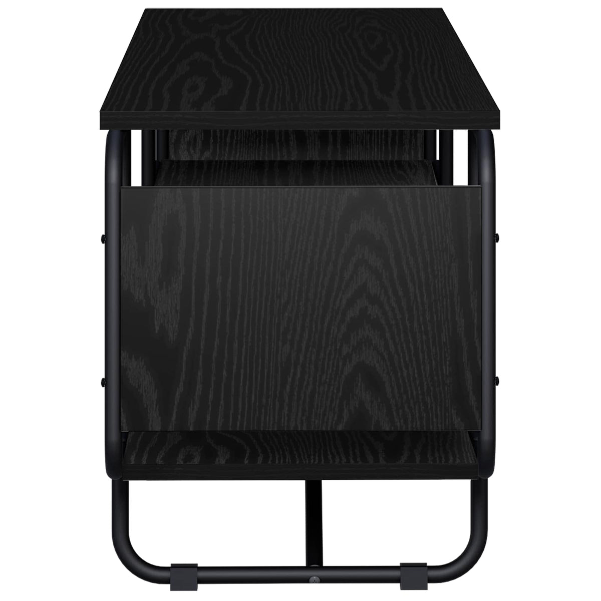vidaXL Stół pod telewizor 140 x 36 x 45 cm Czarny dąb
