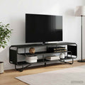 vidaXL Stół pod telewizor 180 x 36 x 45 cm Czarny dąb