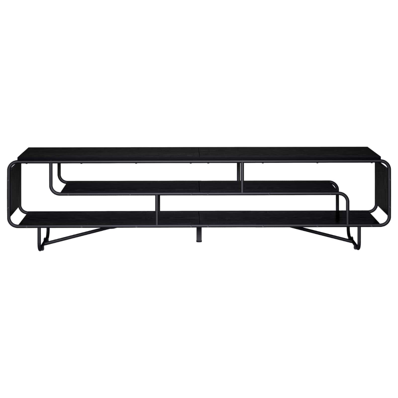 vidaXL Stół pod telewizor 180 x 36 x 45 cm Czarny dąb
