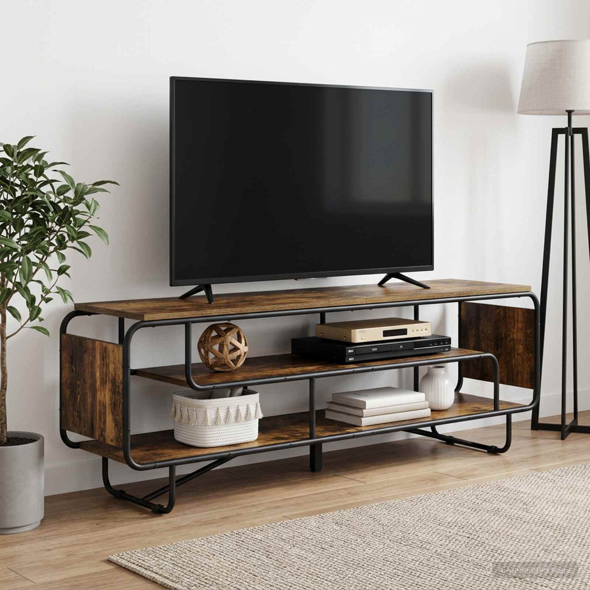 vidaXL Stół pod telewizor 180 x 36 x 45 cm Dąb wędzony