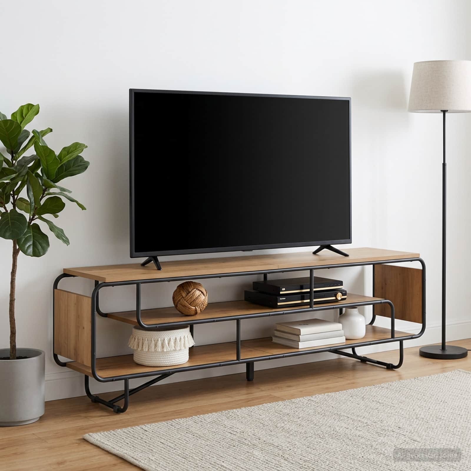 vidaXL Stół pod telewizor 180 x 36 x 45 cm Dąb artisan