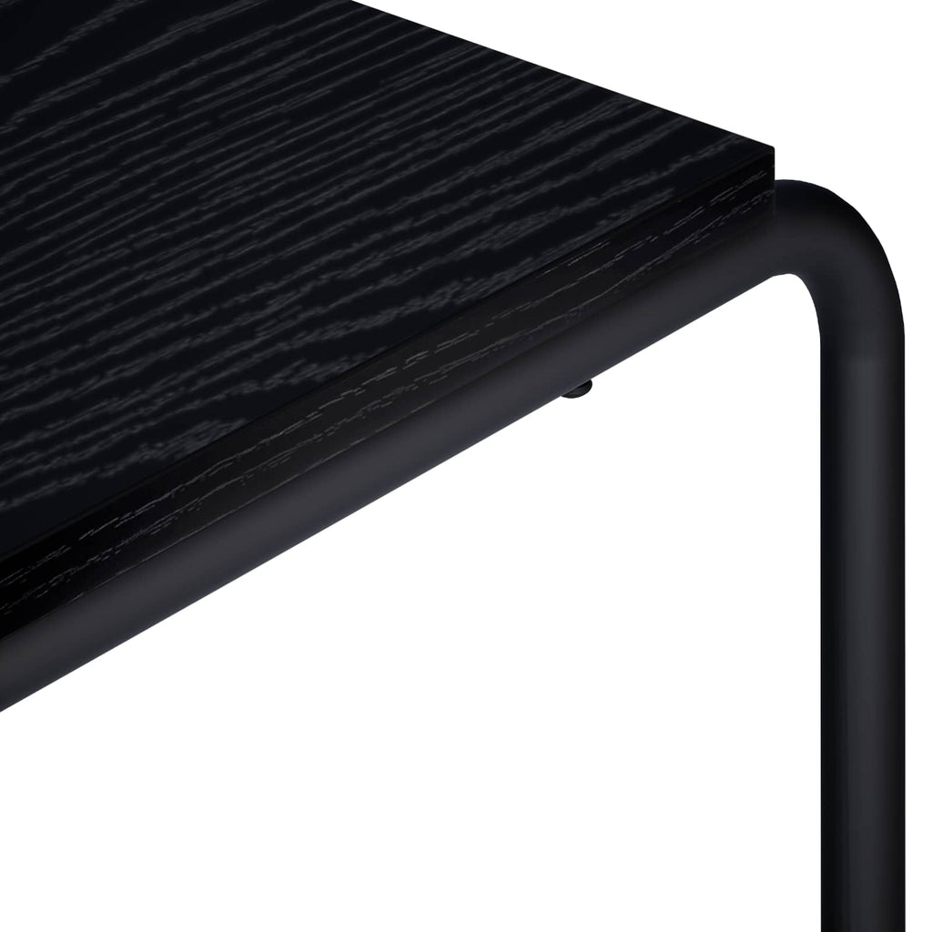 vidaXL Stół pod telewizor 80 x 35,5 x 42 cm Czarny dąb