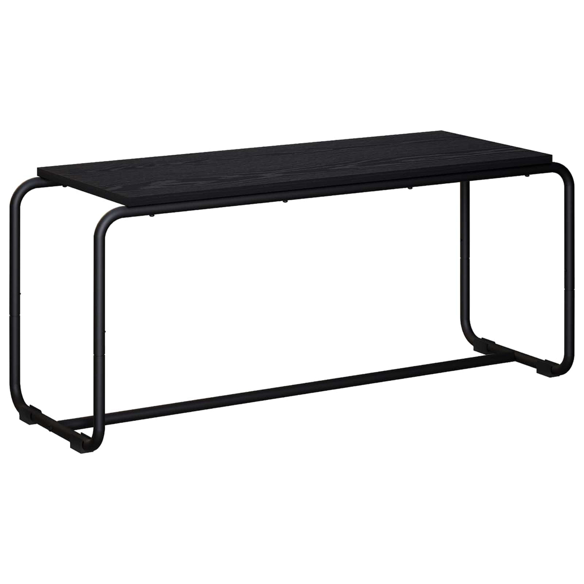 vidaXL Stół pod telewizor 98 x 35.5 x 42 cm Czarny dąb