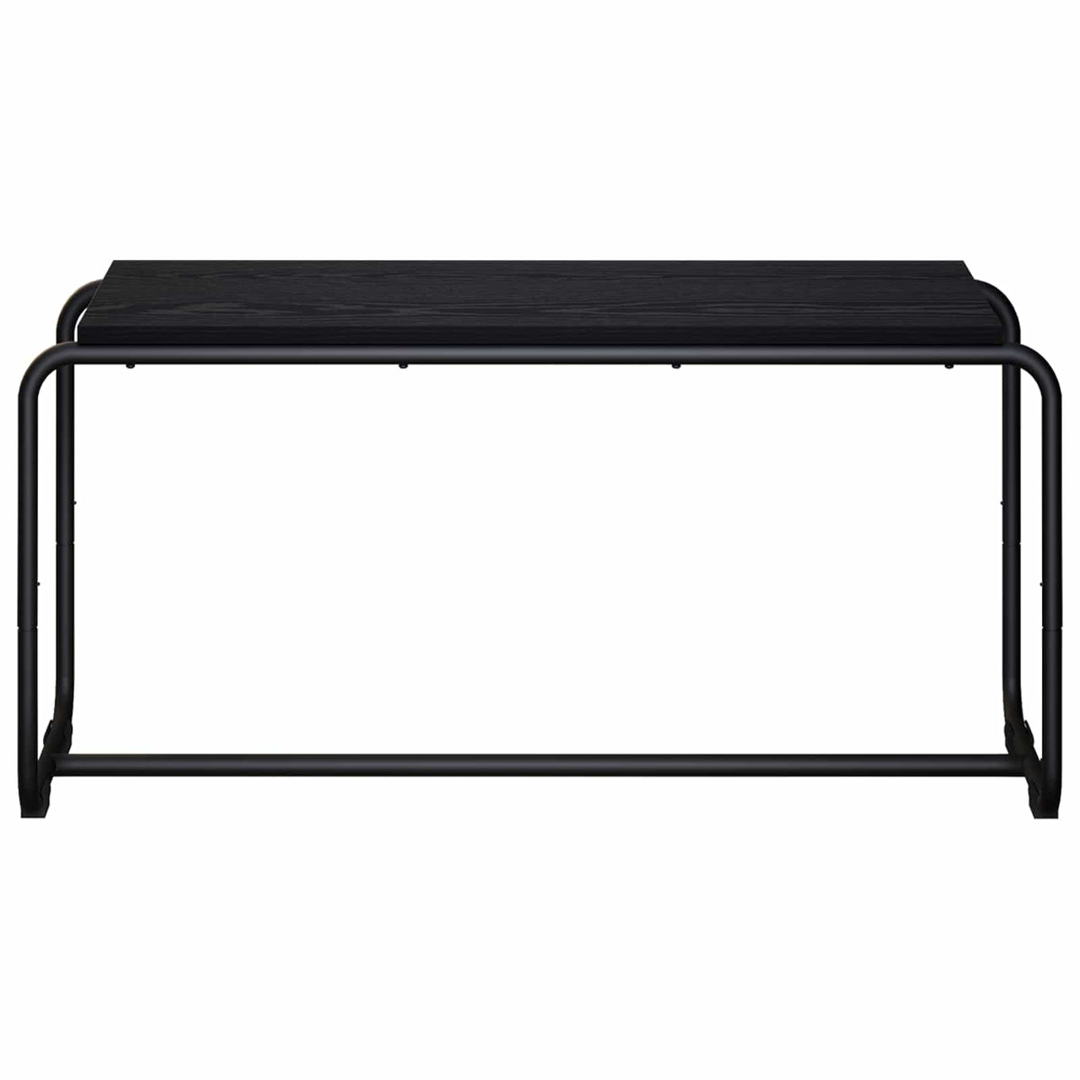 vidaXL Stół pod telewizor 98 x 35.5 x 42 cm Czarny dąb