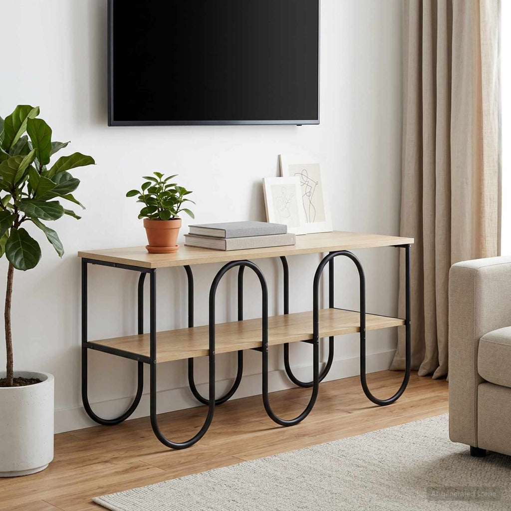 vidaXL Stół pod telewizor 100 x 40 x 50 cm dąb Sonoma
