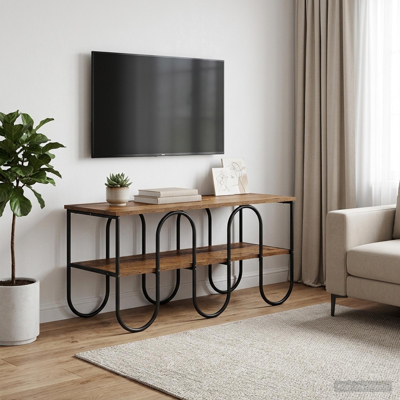 vidaXL Stół pod telewizor 100 x 40 x 50 cm Stare drewno