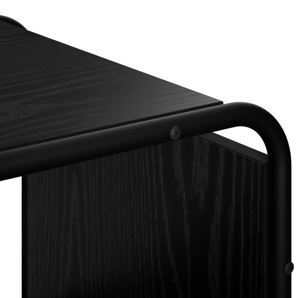 vidaXL Komoda Czarny dąb 98 x 37,5 x 75,5 cm Materiał drewnopochodny