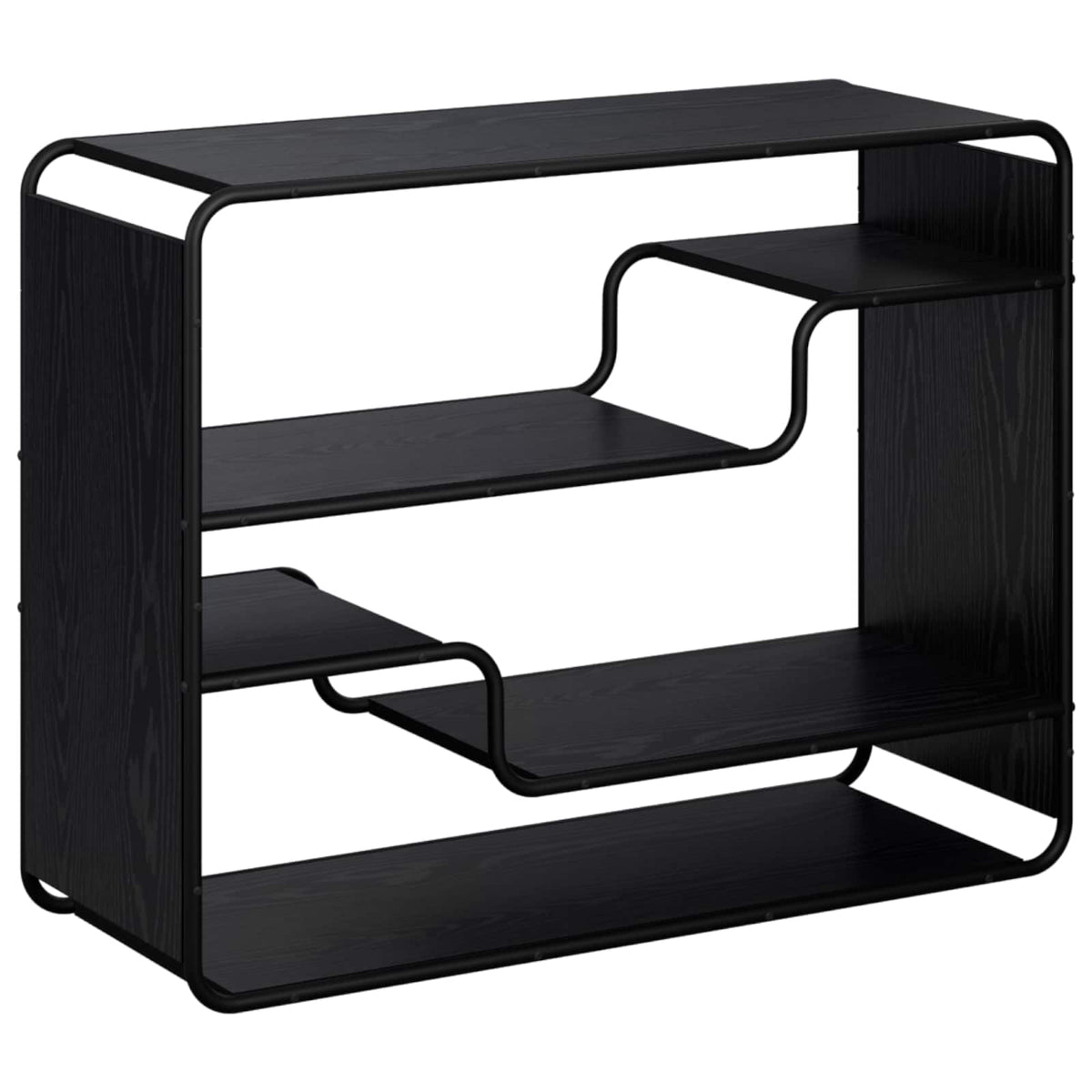 vidaXL Komoda Czarny dąb 98 x 37,5 x 75,5 cm Materiał drewnopochodny