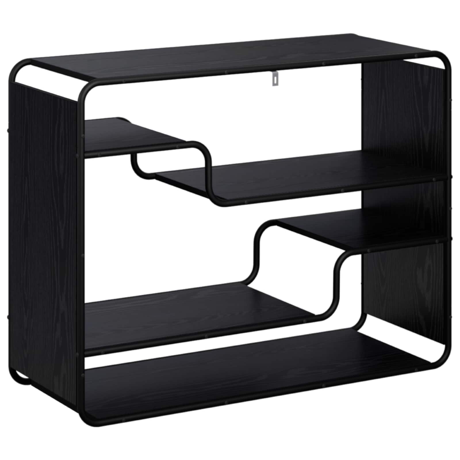 vidaXL Komoda Czarny dąb 98 x 37,5 x 75,5 cm Materiał drewnopochodny