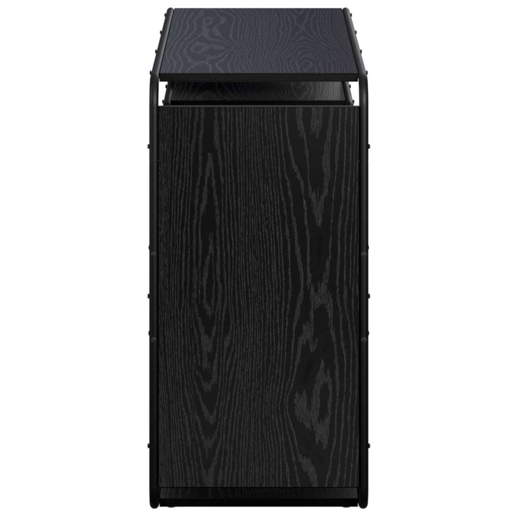 vidaXL Komoda Czarny dąb 98 x 37,5 x 75,5 cm Materiał drewnopochodny