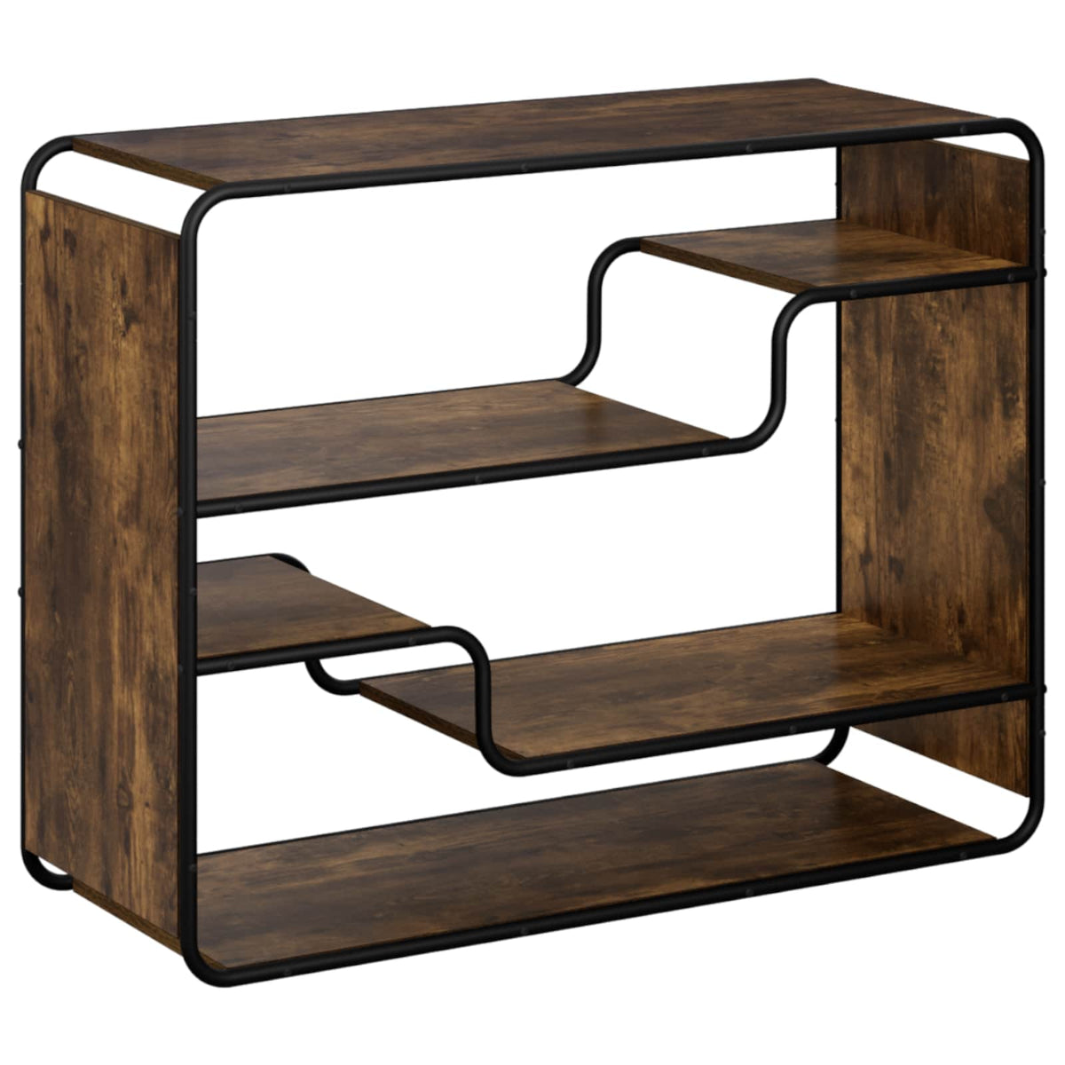 vidaXL Komoda Dąb wędzony 98 x 37,5 x 75,5 cm Materiał drewnopochodny