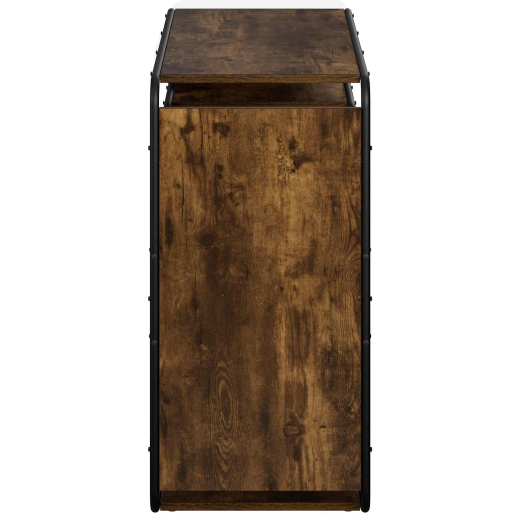 vidaXL Komoda Dąb wędzony 98 x 37,5 x 75,5 cm Materiał drewnopochodny