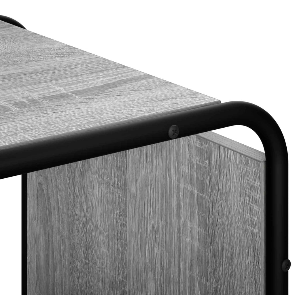 vidaXL Komoda Szary Sonoma 98 x 37,5 x 75,5 cm Materiał drewnopochodny